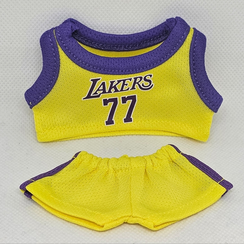 Los Angeles LA Lakers 77 Luka Dončić Jersey For Labubu, Doll Is Not Included